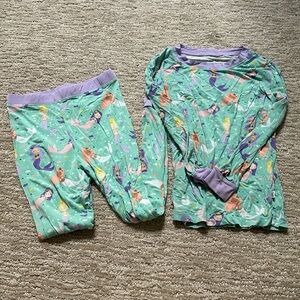 Little Sleepies Two Piece Long Sleeve Mermaid Pajamas size 5/6